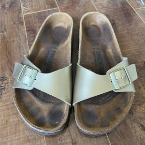 Gold Birkenstock Sandals